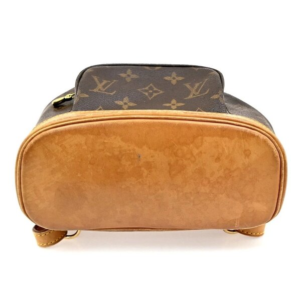 LOUIS VUITTON Mini Montsouris Backpack Bag Monogram Leather Brown M51137 96MA061 main image 12